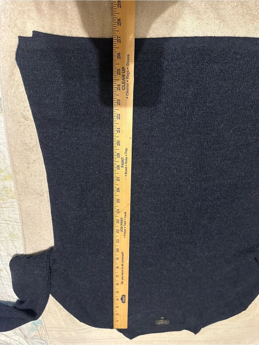 J. Crew Men’s Large 100 Percent Merino Wool Dark Blue Knit Sweater